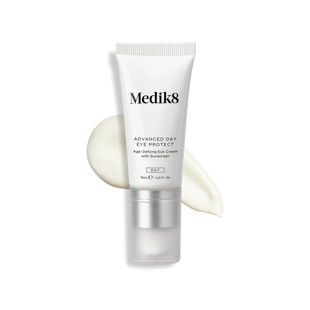 A tube of Medik8 Advanced Day Eye Protect